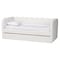 Baxton Studio Palmer Cream Teddy-Bear Fabric Daybed with Rolling Trundle 265-14500-ZORO - alternate 1