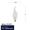 Bulbrite Incandescent CA11 Candelabra Screw Base E12 Light Bulb, 25 Watt, Clear, 14PK 861162 - alternate 2