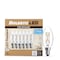 Bulbrite LED Filament PK of 6, 4.1 W Dimmable B11 Light Bulb with Clear Finish, E12 Base, 2700K 776229 - alternate 7