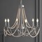 Jonathan Y Rustica 6-Light 27" Adjustable Greige Metal/Wood Bead LED Chandelier, Grey/Natural JYL9060A - alternate 5