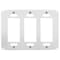 Hubbell Wiring Device-Kellems Wallplate, 3G Dec, Snap-On, White NPS263W - alternate 3
