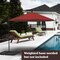 Pure Garden 10-Foot Offset Patio Umbrella with Square Base, Red 50-102-RB - alternate 4