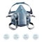 3M Half Mask Respirator Kit:  4 Cartridges Included, 7500 Series, P95 Filter, Storage Bag, Size M 3PB40-4MH55 - alternate 1