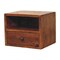 Homeroots 12" Chestnut Solid Wood Square One Drawer Floating Nightstand 653830 - alternate 4