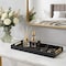 Homeroots 32in Black Solid Wood Handmade Vanity Tray With Handles 713537 - alternate 4