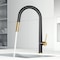 Vigo Greenwich Single-Handle Pull-Down Sprayer Kitchen Faucet in Matte Black and Matte Brushed Gold VG02029MBMGB - alternate 4