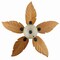Jonathan Y Poinciana 52" 3-Light Coastal Bohemian Iron/Wood Palm Leaf LED Ceiling Fan w/ Pull Chain, Light Brown JYL9720C - alternate 4