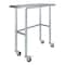 Amgood 18in D x 36in L Stainless Steel Open Base Table, 3in Casters AMG WT-1836-RCB-WHEELS-Z - alternate 6