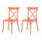 Homeroots Set of Four 21" Salmon Heavy Duty Plastic Outdoor Stacking Dining Chairs 565177 - alternate 4