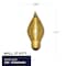 Bulbrite 25-Watt C15 E26 Incandescent Light Bulb Medium Base Spunlight Amber 2200k, 25PK 861980 - alternate 2