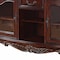 Homeroots 65in Brown Cherry Cabinet Enclosed Storage TV Stand with Bookcase 347032 - alternate 2