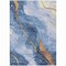 Homeroots 5' X 8' Blue And Gold Abstract Washable Indoor Outdoor Area Rug 611332 - alternate 2