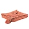 Homeroots 50" X 60" Coral Cotton Woven Geometric Throw Blanket with Tassels 518846 - alternate 1
