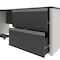 Bestar L Shaped Desk L-Shape Workstation, 82.9" D X 65.9" H, 71.1" W X Melamine, Slate/Sandstone 93867-59 - alternate 2