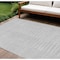 Homeroots 9' X 12' Silver And Ivory Geometric Washable Indoor Outdoor Area Rug 596972 - alternate 1