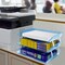 Acrimet Facility 3 Tier Letter Tray Side Load Letter Size Desktop File Organizer Plastic Clear Blue 255.2 - alternate 2