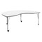 Flash Furniture Commercial Adjustable Height Kidney Activity Table with Locking Casters-White XU-A4872-KIDNY-WHT-T-P-CAS-GG - alternate 1