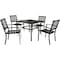 Outdoor Expressions 5-Piece Black Slat Dining Set TJF-P028 - alternate 3