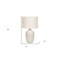 Homeroots 25" Cream Ceramic Urn Table Lamp With Cream Drum Shade 545845 - alternate 3