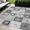 Homeroots 5' X 8' Gray And Charcoal Geometric Washable Indoor Outdoor Area Rug 605038 - alternate 1