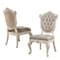 Homeroots Tufted Rose Gold and Pearl Upholstered Faux Leather And Solid Wood Dining Side Chairs, 2PK 573396 - alternate 6