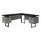 Homeroots 71" Black L Shape Computer Desk With Three Drawers 489935 - alternate 1