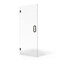 Fab Glass And Mirror Frameless Corner Swing Single Hinged Glass Shower Door Ravello Series with Brushed Nickel Finis SHRO28X75BN - alternate 1