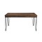 Homeroots 36" X 60" X 30" Walnut Black Metal Wood Dining Table 347338 - alternate 4