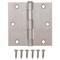 Prosource Square Corner Door Hinge, Steel, Satin Nickel, Loose Pin, 180 deg Range of Motion 20338SNX - alternate 1