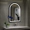 Homeroots 39" Black Metal Arch Metal Framed LED Lighted Bathroom Vanity Mirror 564851 - alternate 5