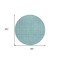 Homeroots 8' Teal Blue And Gray Round Geometric Washable Indoor Outdoor Area Rug 595603 - alternate 5