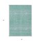 Homeroots 5' X 8' Aqua Teal Blue And Ivory Tribal Washable Indoor Outdoor Area Rug 582603 - alternate 5