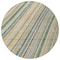Homeroots 8' Beige Gold And Sage Round Striped Washable Indoor Outdoor Area Rug 614955 - alternate 3