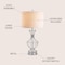 Jonathan Y Honore 28 in. Metal Wire Frame LED Table Lamp, Chrome JYL3027A - alternate 4