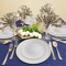 Smarty Had A Party Gray with Gold Organic Round Plastic Dinnerware Value Set (120 Dinner Plates+120 Salad Plates), 240PK 930GGVP-CASE - alternate 1