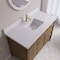 James Martin Vanities Brittany 48" Sgl Vanity, Pecan w/ Sgl Hole 3 CM White Zeus Silestone Top and Matching Backsplash 655-V48-PCN-1WZ - alternate 4