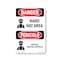 Signmission OSHA Danger Sign, Hard Hat Area Bilingual, 18in X 12in Aluminum, OS-DS-A-1218-VI-1292 OS-DS-A-1218-VI-1292 - alternate 1