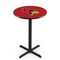 Holland Bar Stool Co 36" Blk Wrinkle Illinois State Pub Table, 36" dia. Top L211B3636IllStU - alternate 1