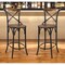 Homeroots 30" Brown and Black Solid Wood and Metal Counter Height Bar Chair 522386 - alternate 1