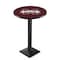 Holland Bar Stool Co 42" Blk Wrinkle Mississippi State Pub Table, 36" dia. Top L217B4236MssStU - alternate 1