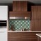 Homeroots 5" x 5" Blue And Green Vinyl Arabesque Peel And Stick Removable Tiles 572060 - alternate 4