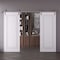 Sartodoors Double Barn Door 64x84 inches White Solid Core Modern Interior ROYAL9811DB-S-EMAL-6484 - alternate 1