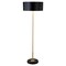 Homeroots 62" Black Two Light Traditional Shaped Floor Lamp With Black Drum Shade 523493 - alternate 2