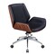 Homeroots Black Rosewood and Silver Adjustable Height Swivel Rolling Conference Office Chair 645617 - alternate 5