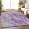 Homeroots 10' X 14' Purple And Ivory Abstract Washable Indoor Outdoor Area Rug 617607 - alternate 4