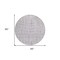 Homeroots 8' Lilac Purple And Ivory Round Striped Washable Indoor Outdoor Area Rug 583440 - alternate 6