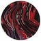 Homeroots 8' Black Red And Gray Round Abstract Washable Indoor Outdoor Area Rug 600212 - alternate 5