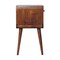 Homeroots 22" Brown Solid Wood One Drawer Nightstand 651476 - alternate 5