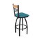 Holland Bar Stool Co Eleanor 30in Swivel Bar Stool with Black Wrinkle Finish, Medium Back and Graph Tidal Seat 880 - alternate 1