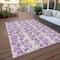 Homeroots 5' X 8' Lilac And Ivory Abstract Washable Indoor Outdoor Area Rug 614174 - alternate 4